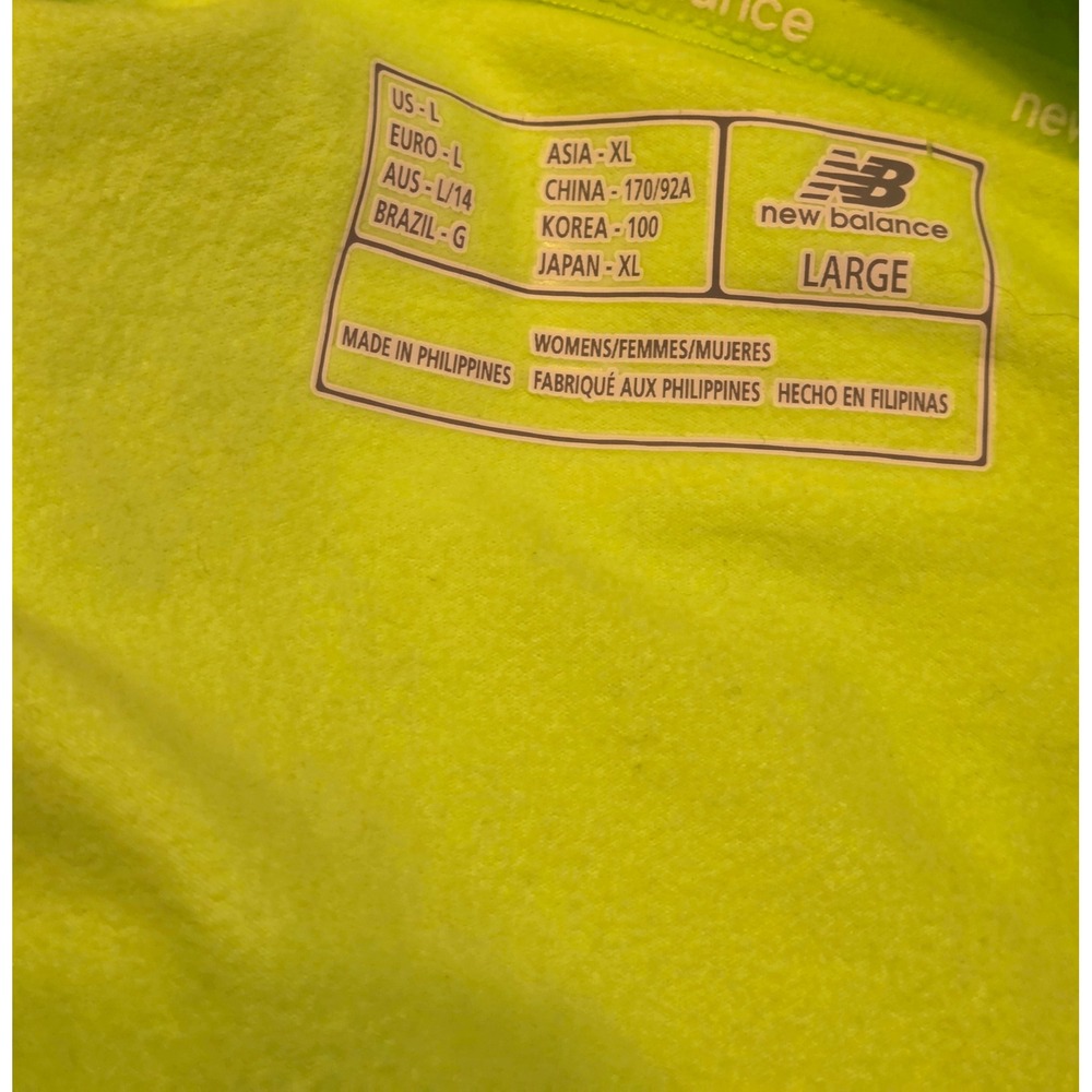 New Balance Trinamic Fluorescent Jacket Women's Size Large Green Finger Holes - Picture 3 of 10